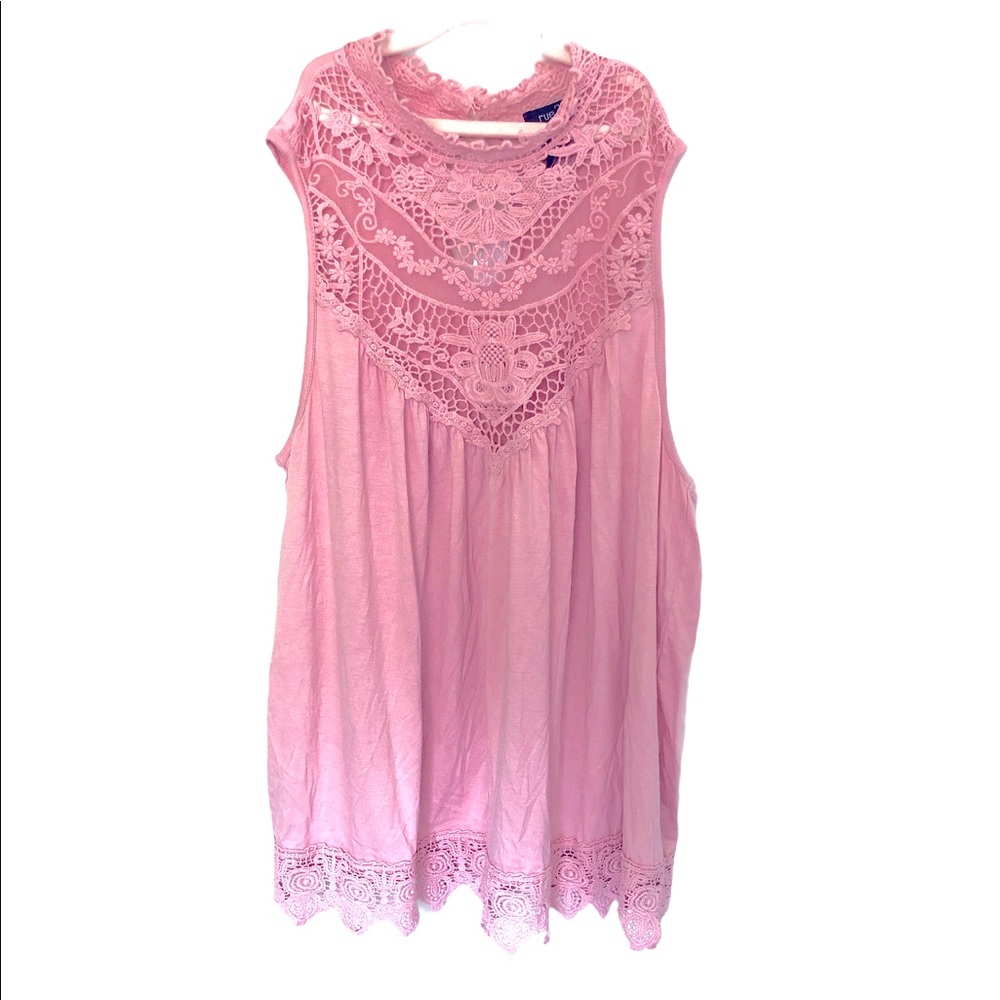 NWT Pink lace top